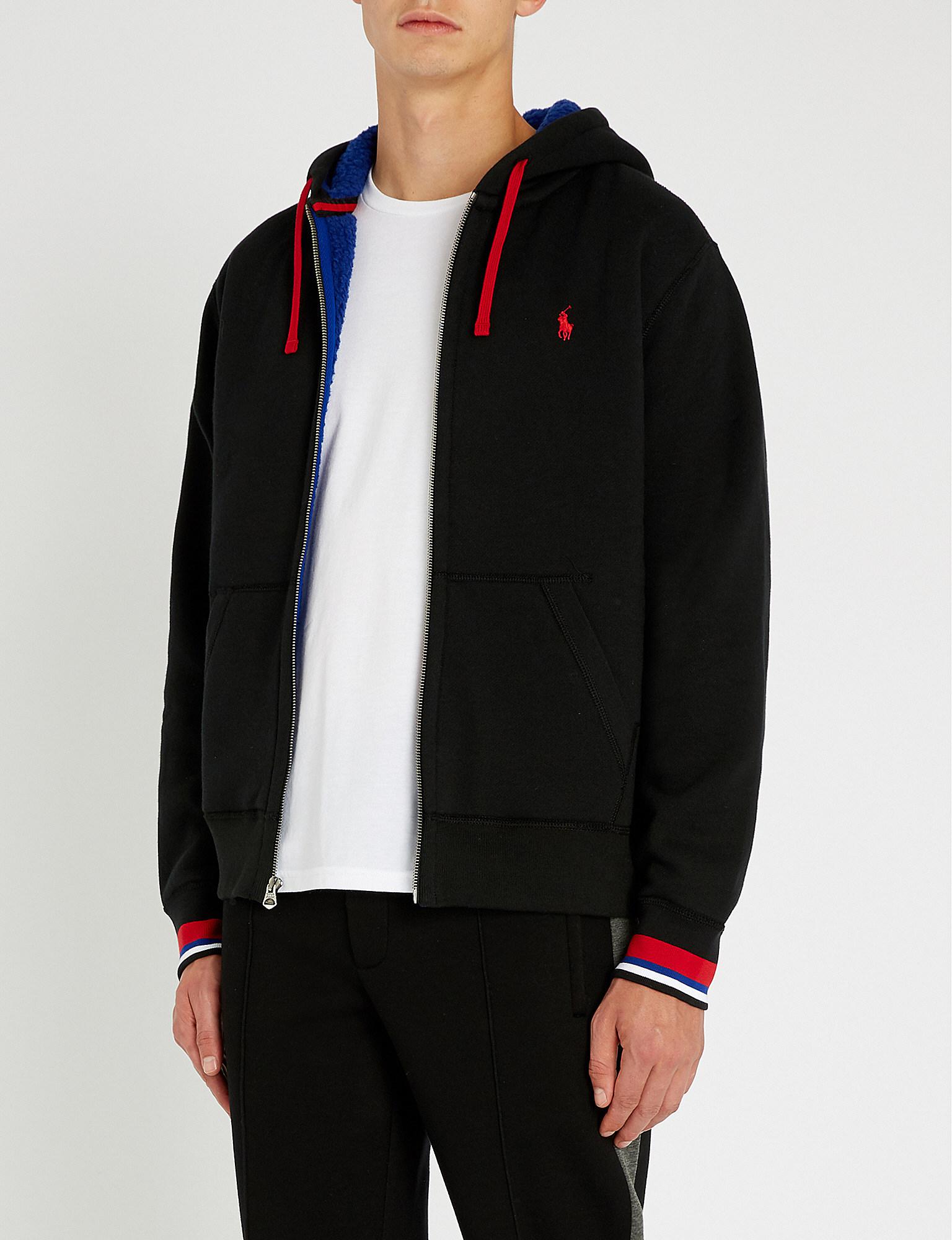 ralph lauren fleece lined hoodie