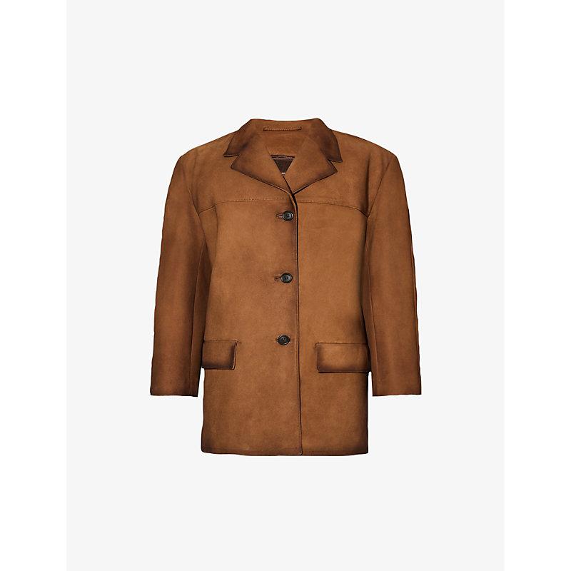 Prada deals suede coat