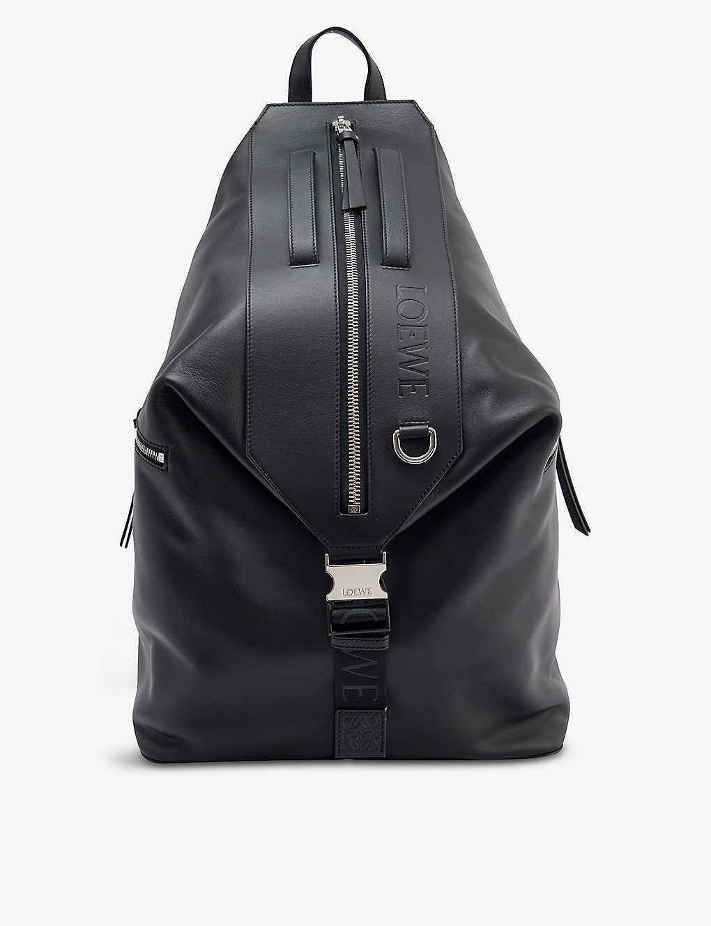 Loewe Convertible Leather Backpack in Black for Men Lyst