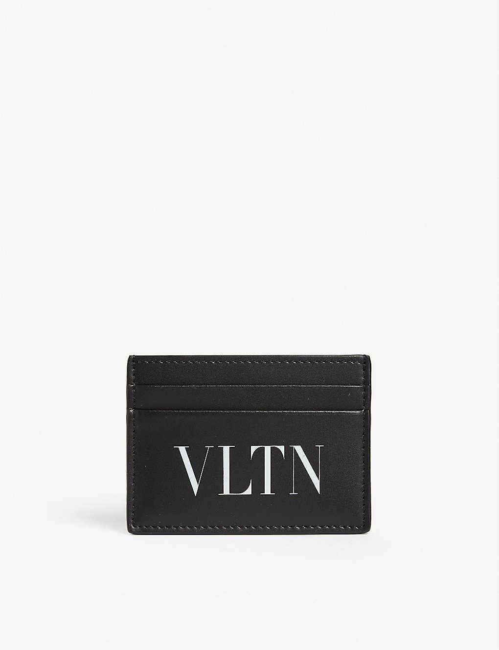 Valentino Garavani Leather Vltn Card Holder in Black for Men - Save 61% ...