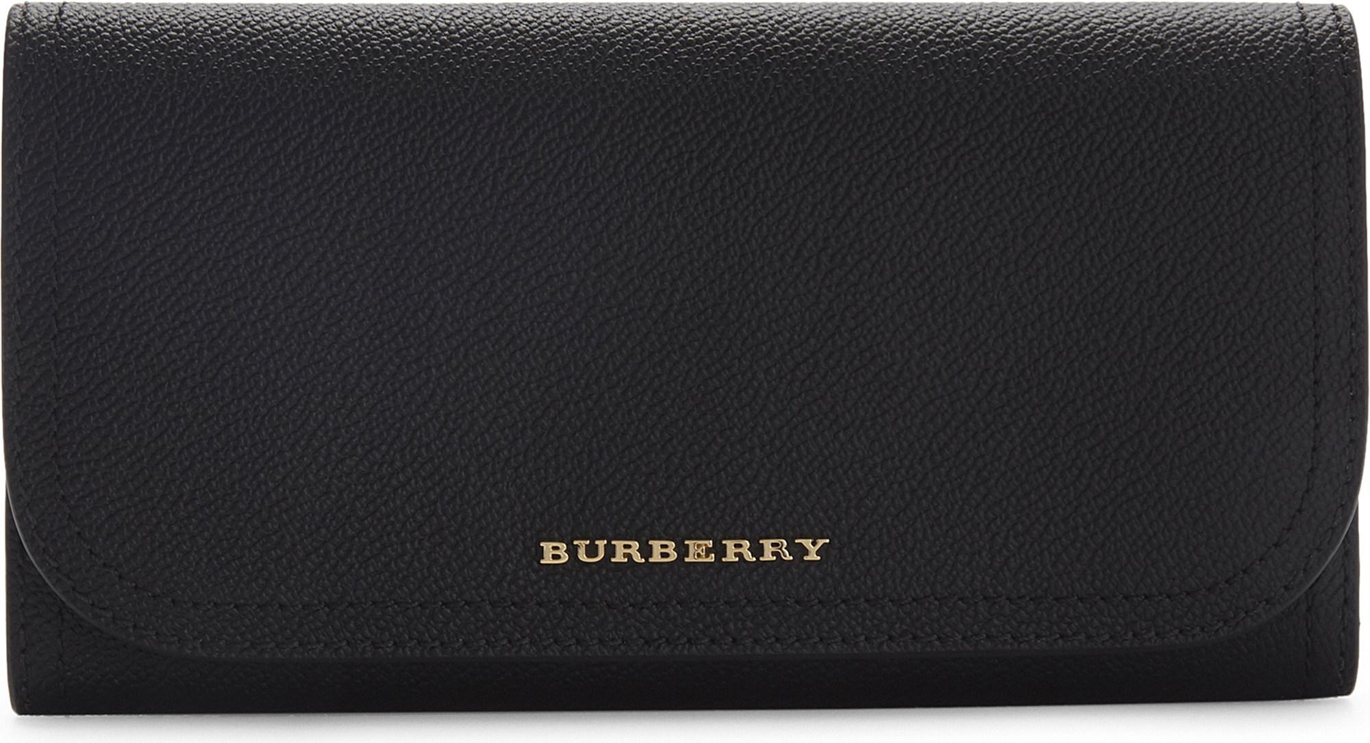 Burberry Kenton Leather Trifold Wallet in Black Lyst