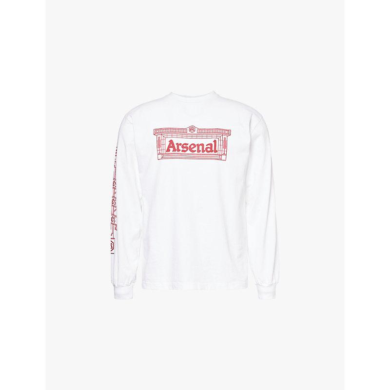 Aries X Arsenal Highbury Temple Long-Sleeves Relaxed-Fit Cotton