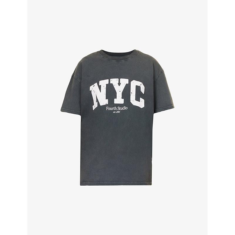 4th & Reckless Lowie Nyc Oversized Cotton-jersey T-shirt in Black | Lyst