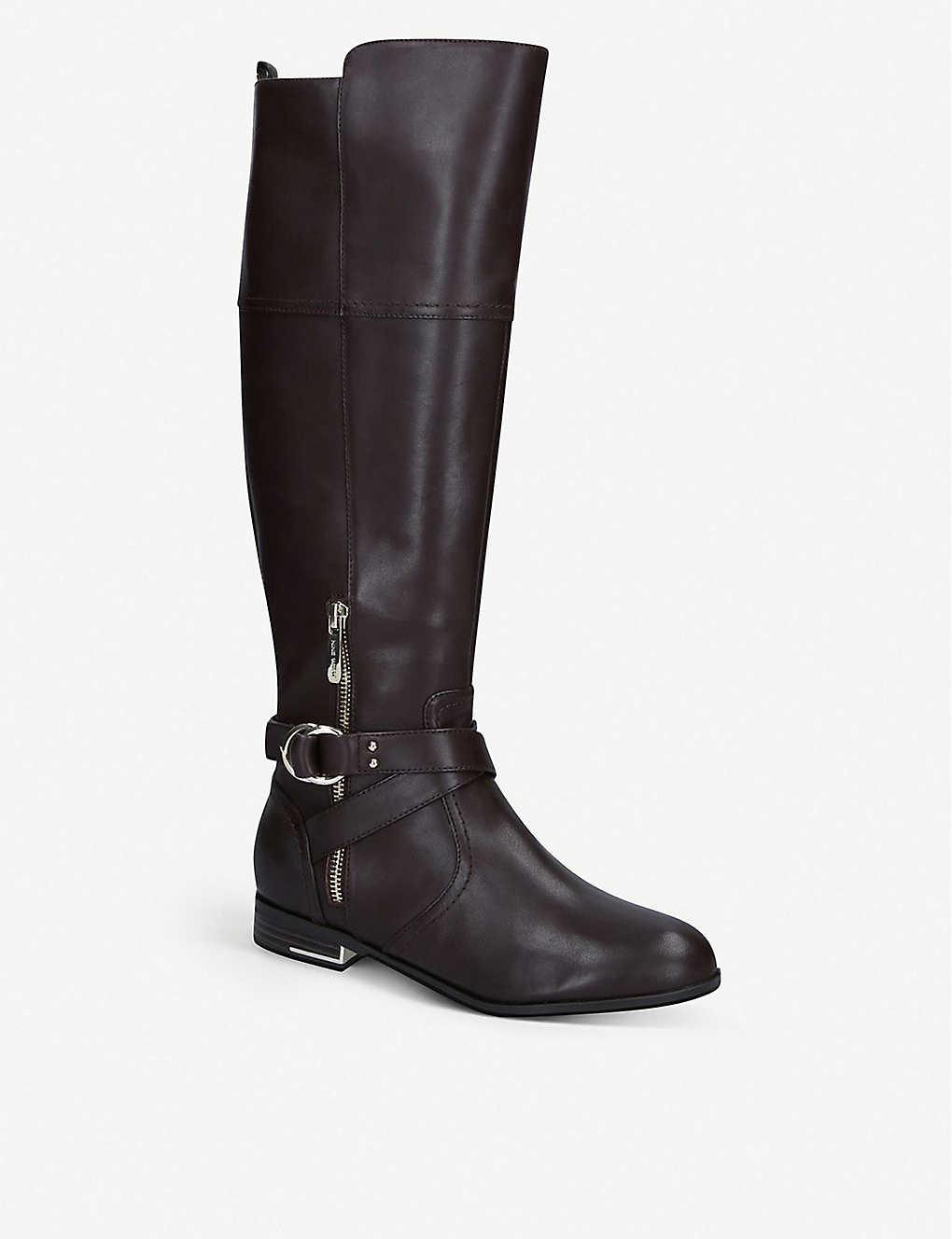 Nine West Linore Mid-calf Leather Boots in Brown | Lyst