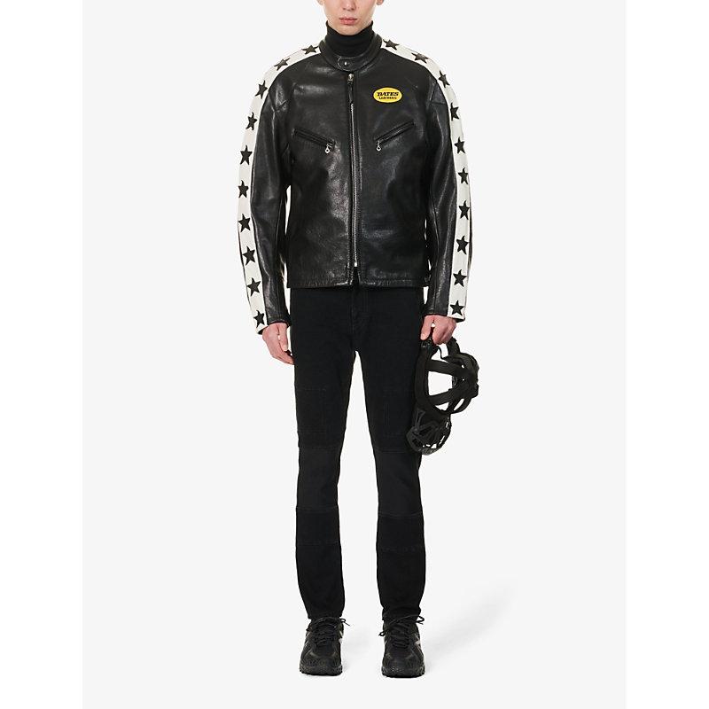 Junya Watanabe Man X Bates Star-embellished Leather Jacket Junya Watanabe Man X Bates Star-embellished Leather Jacket