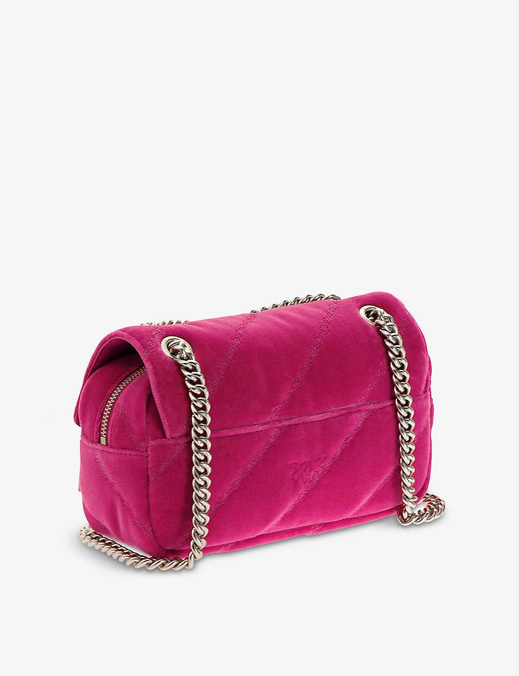 Pinko Mini Love Puff Quilted Velvet Shoulder Bag - Lyst