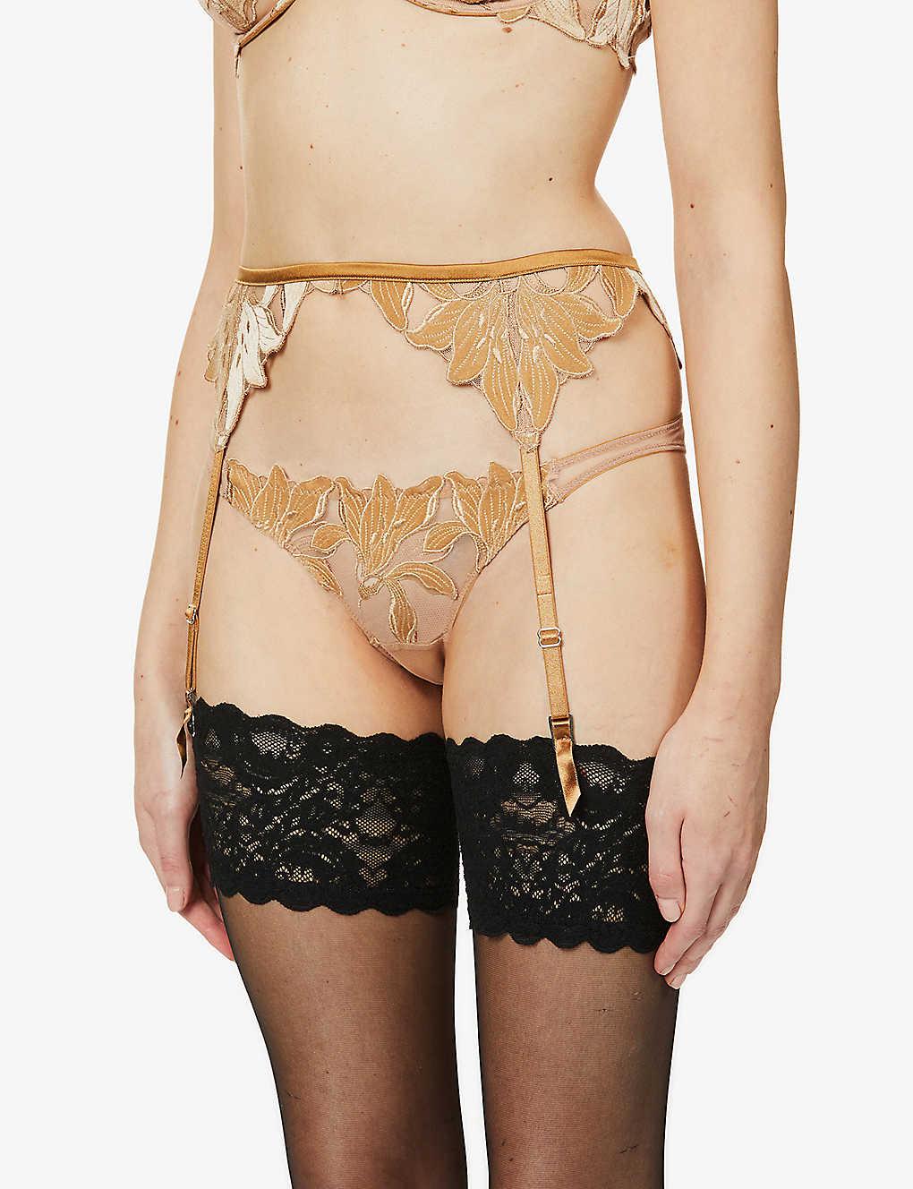 silk suspender belts