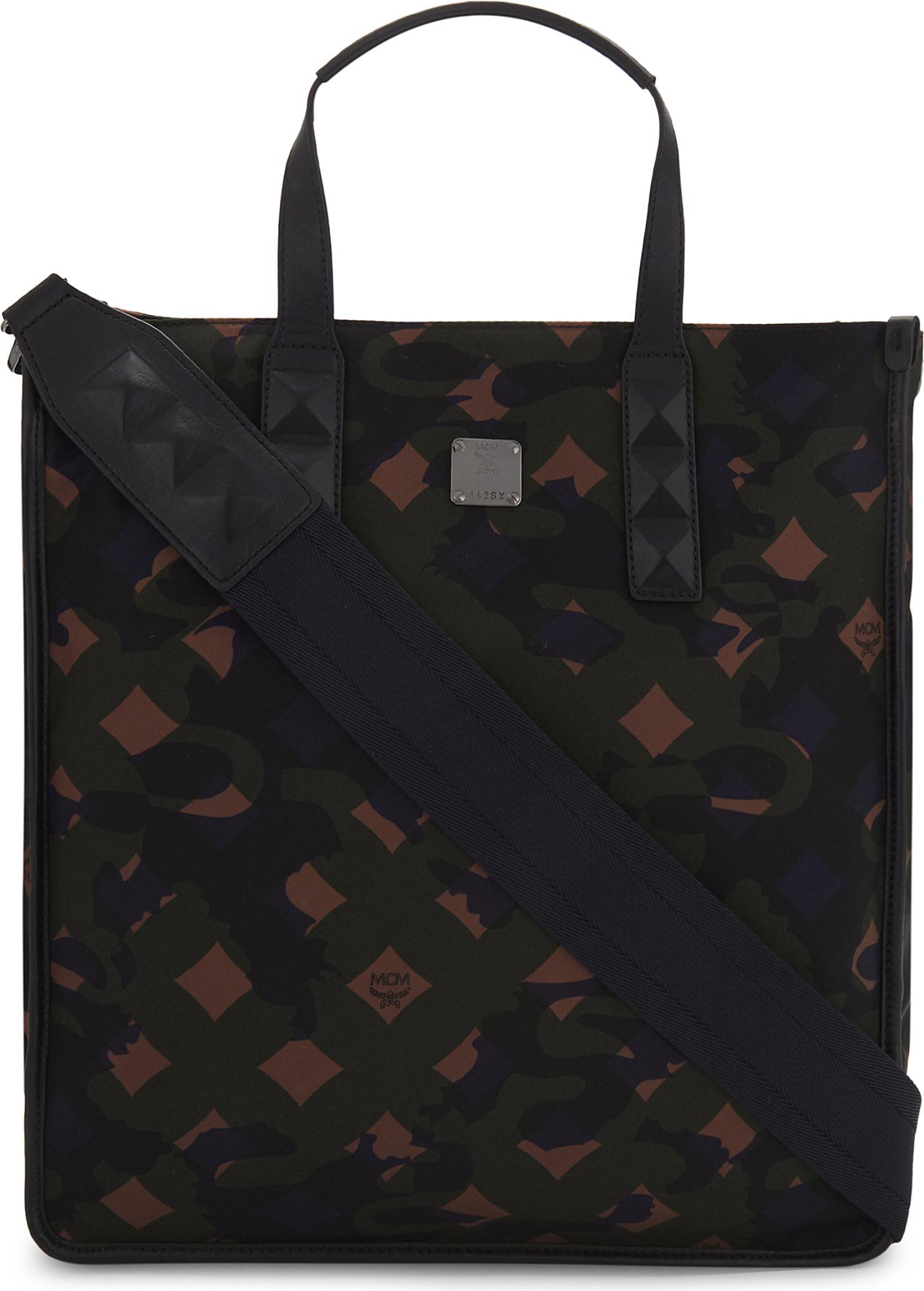 mcm nylon tote bag