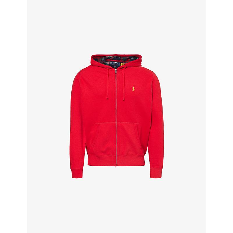 Red polo zip up hotsell