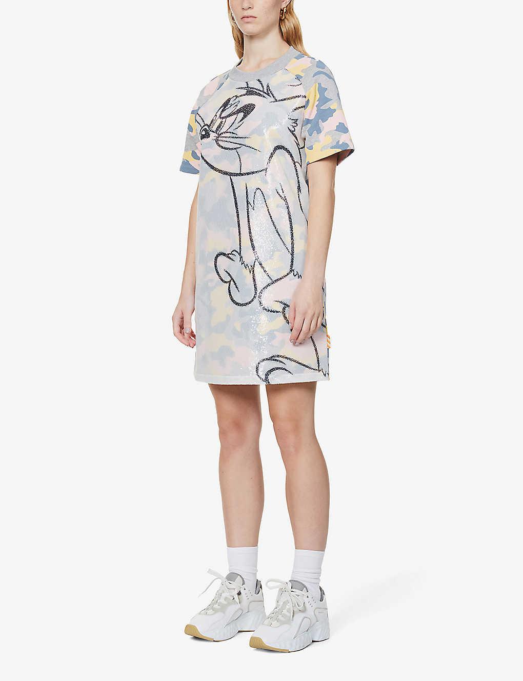 Benetton X Tom & Jerry Sequin-embellished Cotton Mini Dress | Lyst Canada
