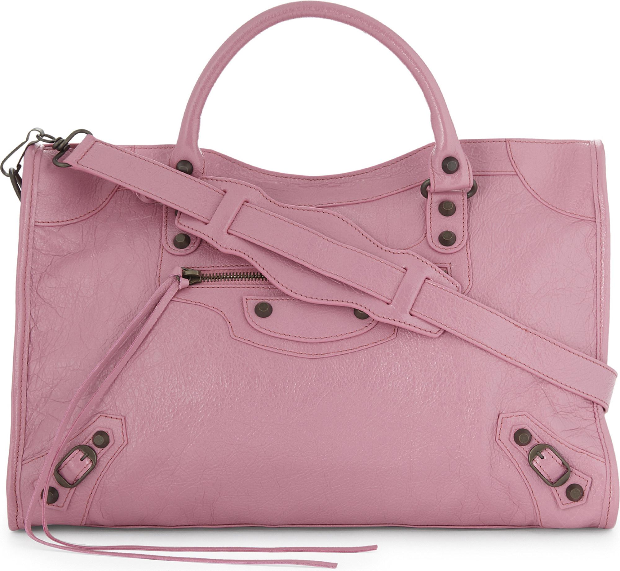 Balenciaga Classic City Arena Grained Leather Shoulder Bag in Pink - Lyst