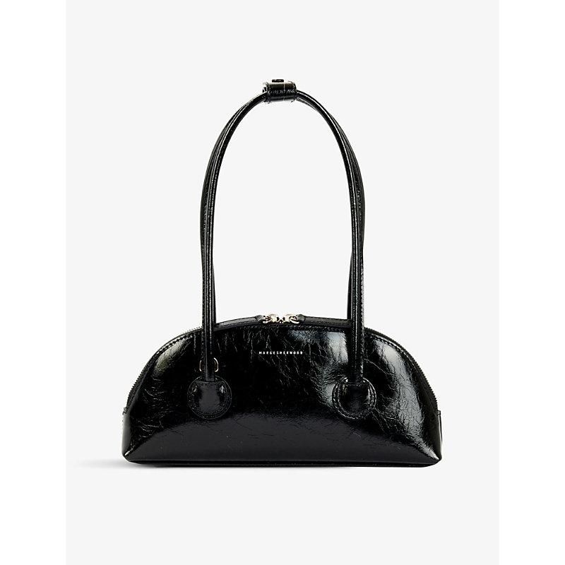 Marge Sherwood logo-embossed Leather Shoulder Bag - Black
