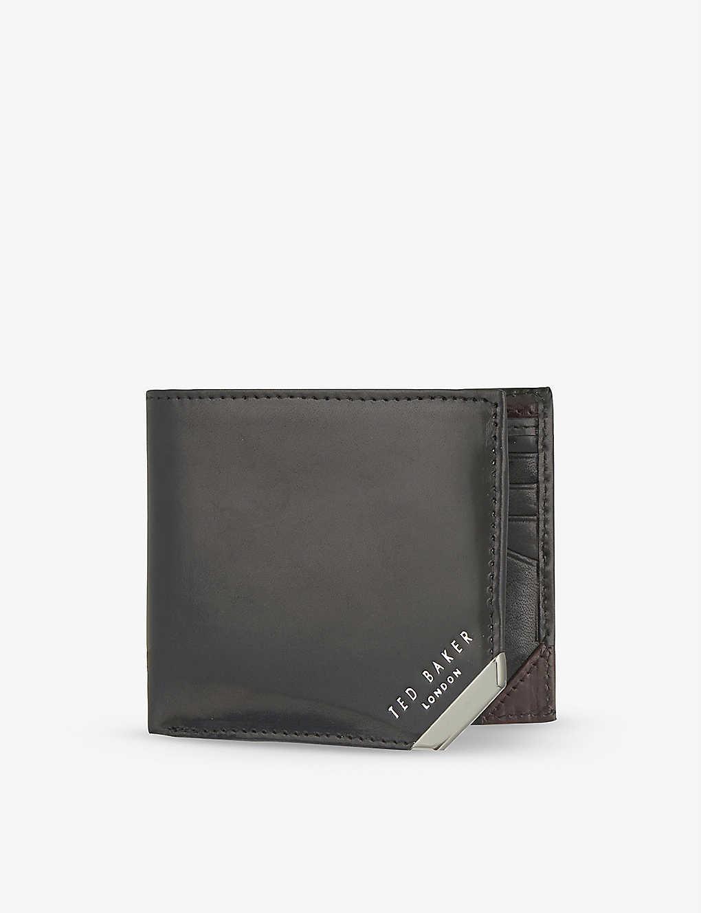 Ted Baker Metal Corner Wallet in Gray for Men Lyst