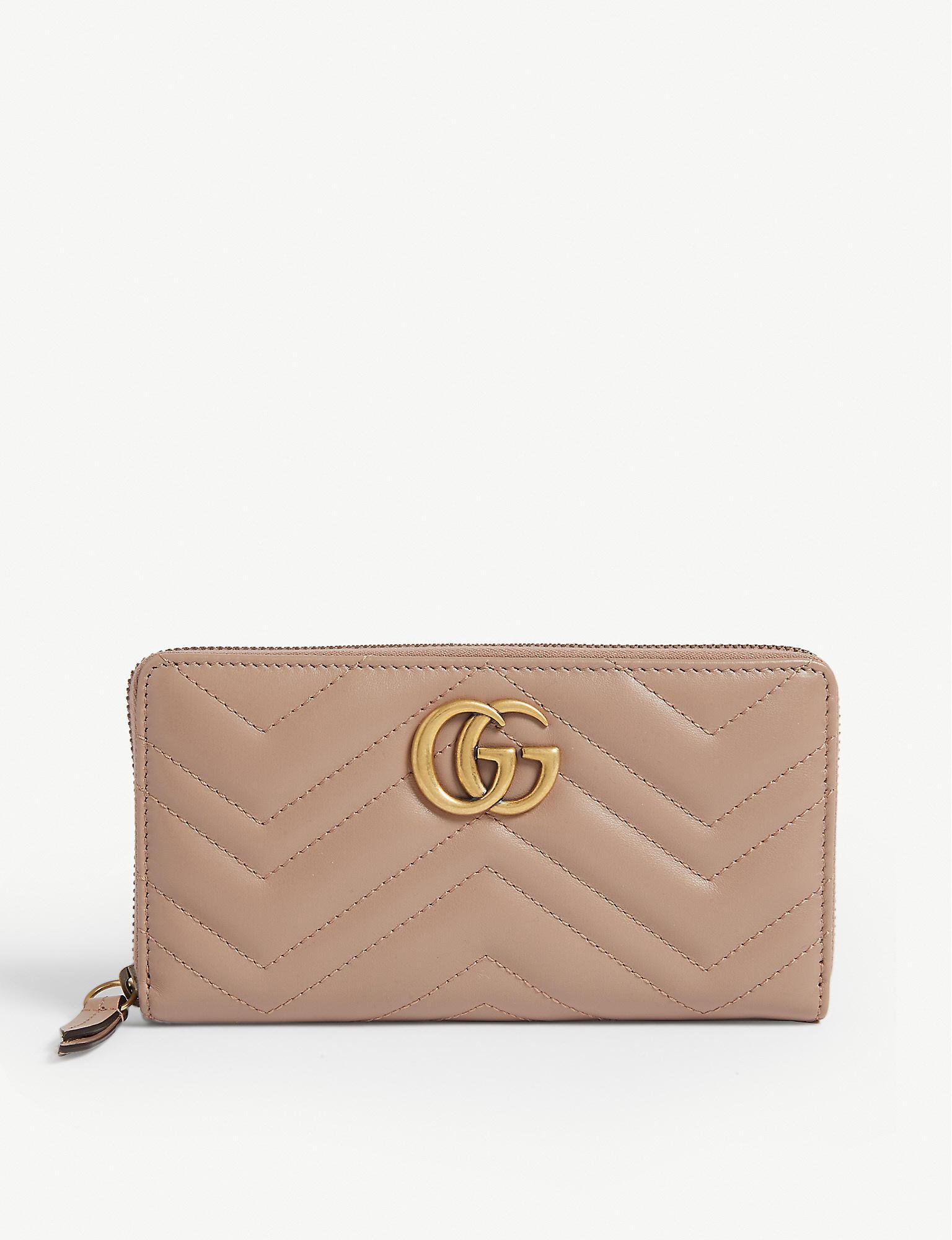 Gucci Marmont Quilted Leather Wallet - Lyst