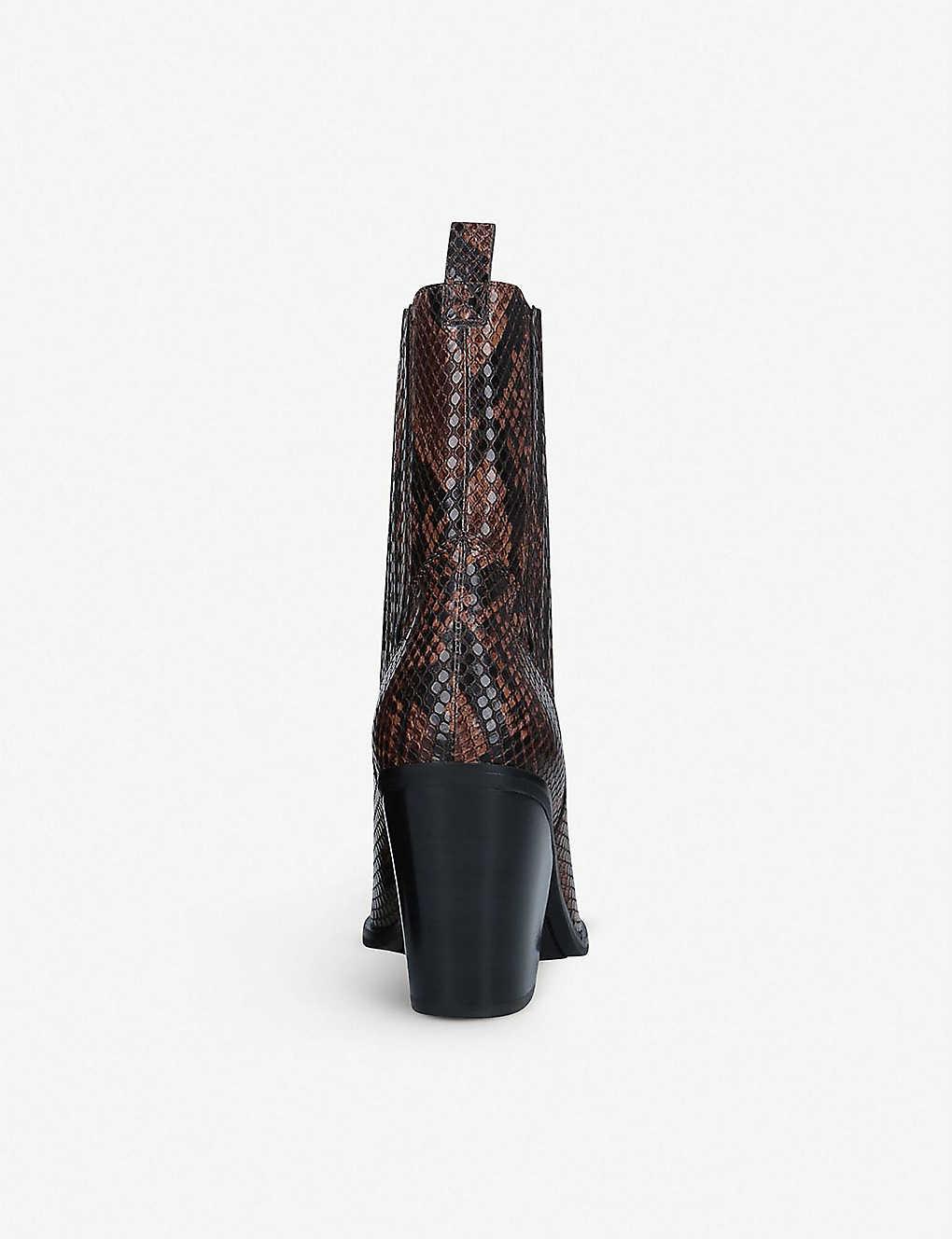 ALDO Drerissa Snakeskin-print Ankle Boots in Brown | Lyst