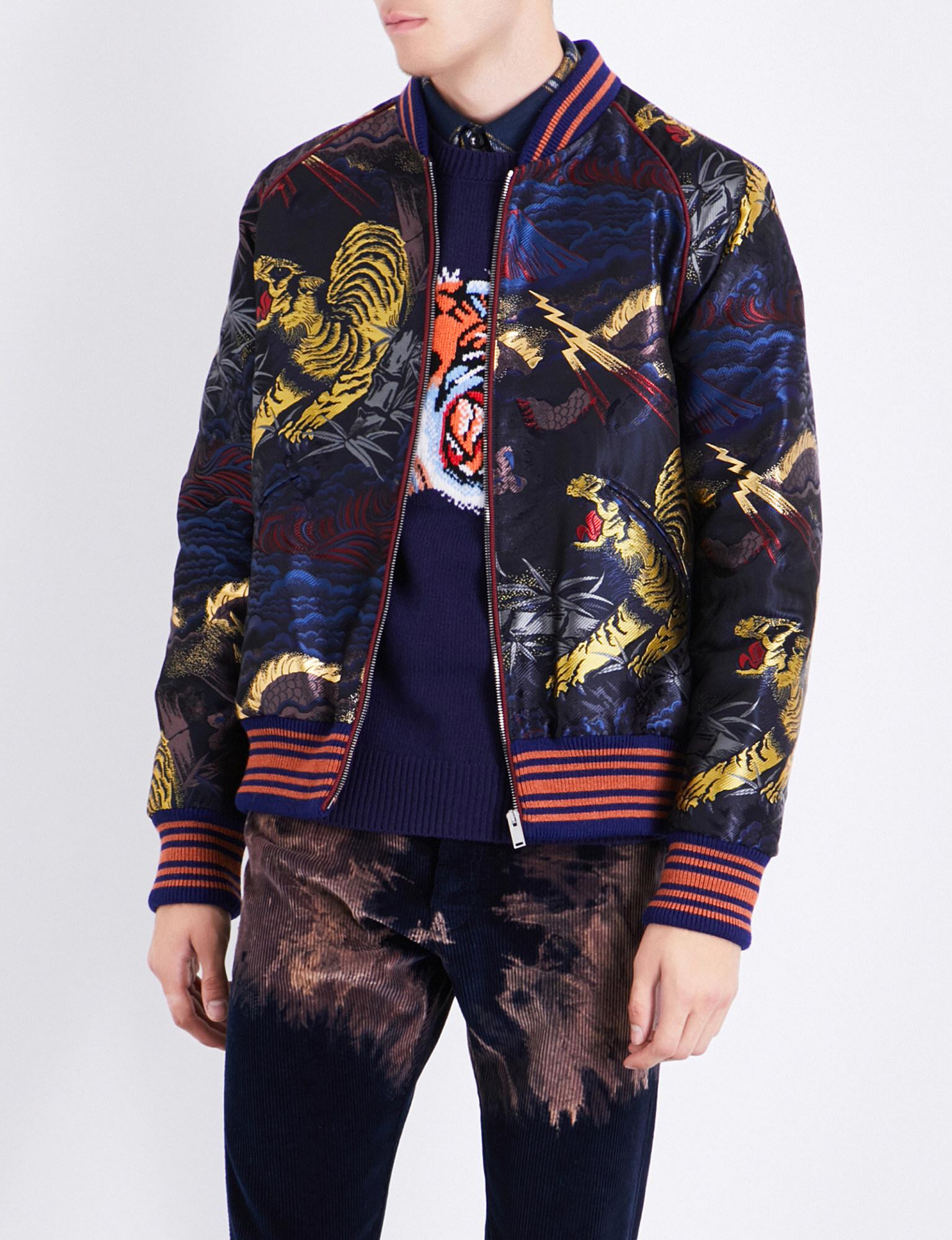 jacquard bomber jacket