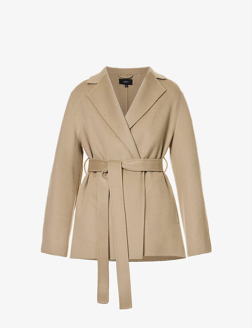JOSEPH Cenda Short Double Faced Wool And Cashmere-blend Coat in