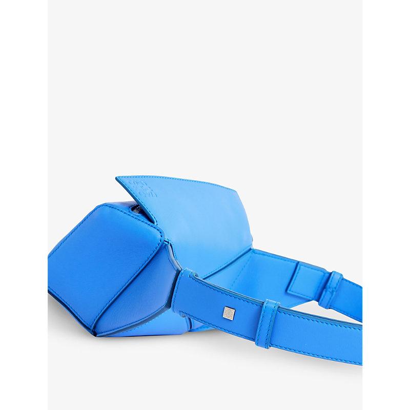 Loewe Puzzle Small Leather Belt Bag Blue
