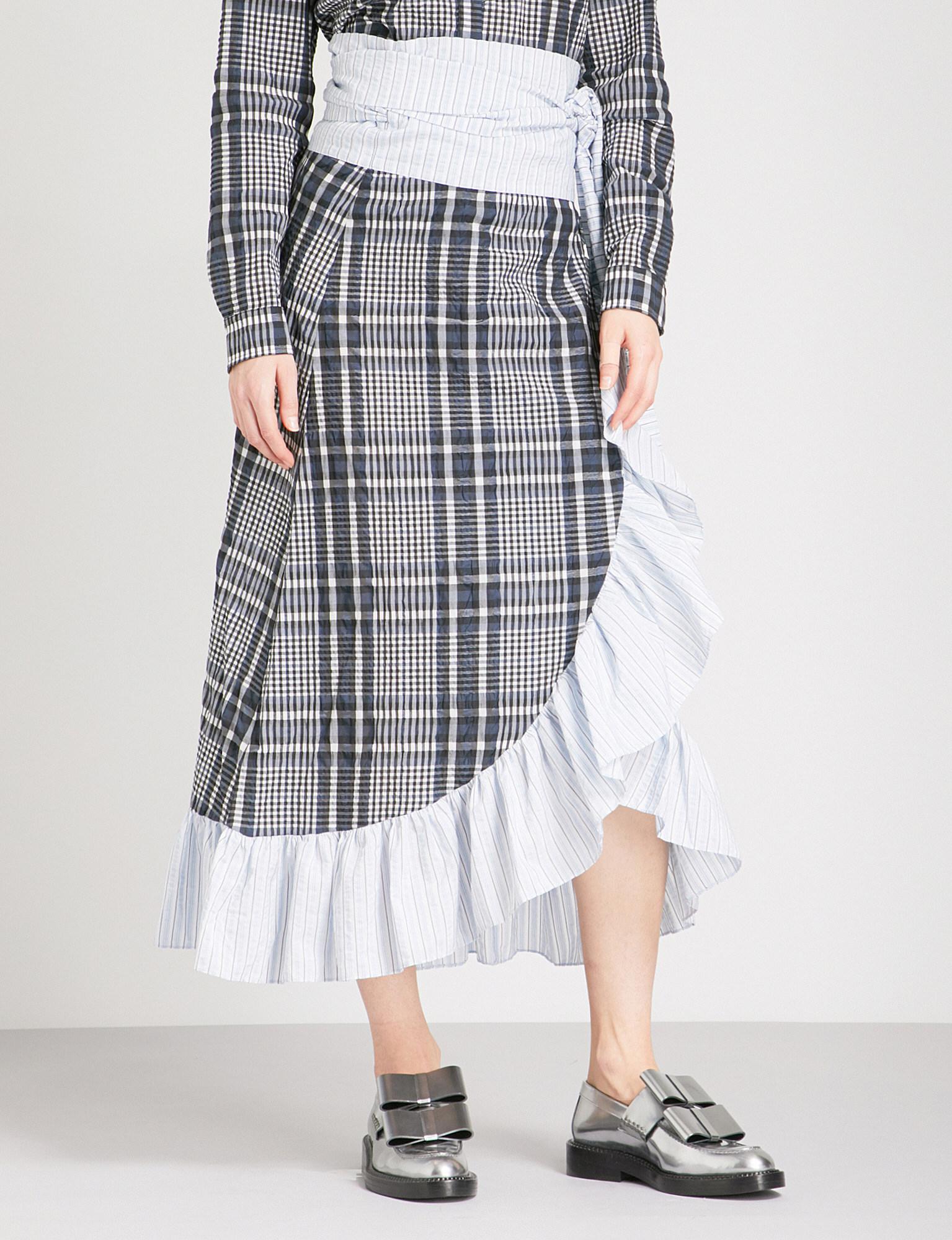 ganni charron wrap skirt