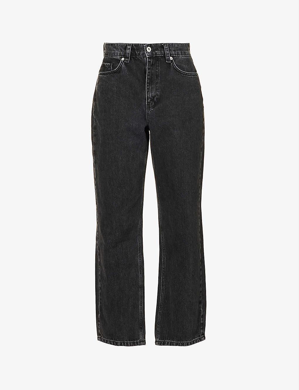 Axel Arigato Sly Low-rise Brand-patch Jeans in Black | Lyst UK