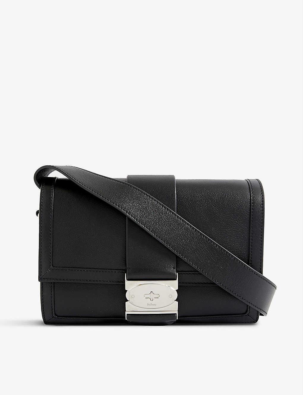 Mulberry Utility Postman's Leather Cross-body Bag in Black | Lyst