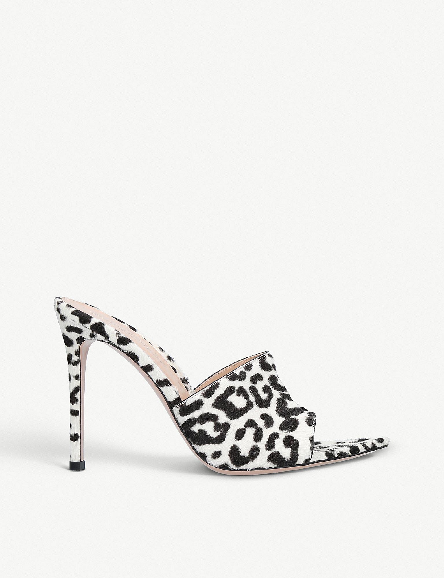 gianvito rossi leopard mules