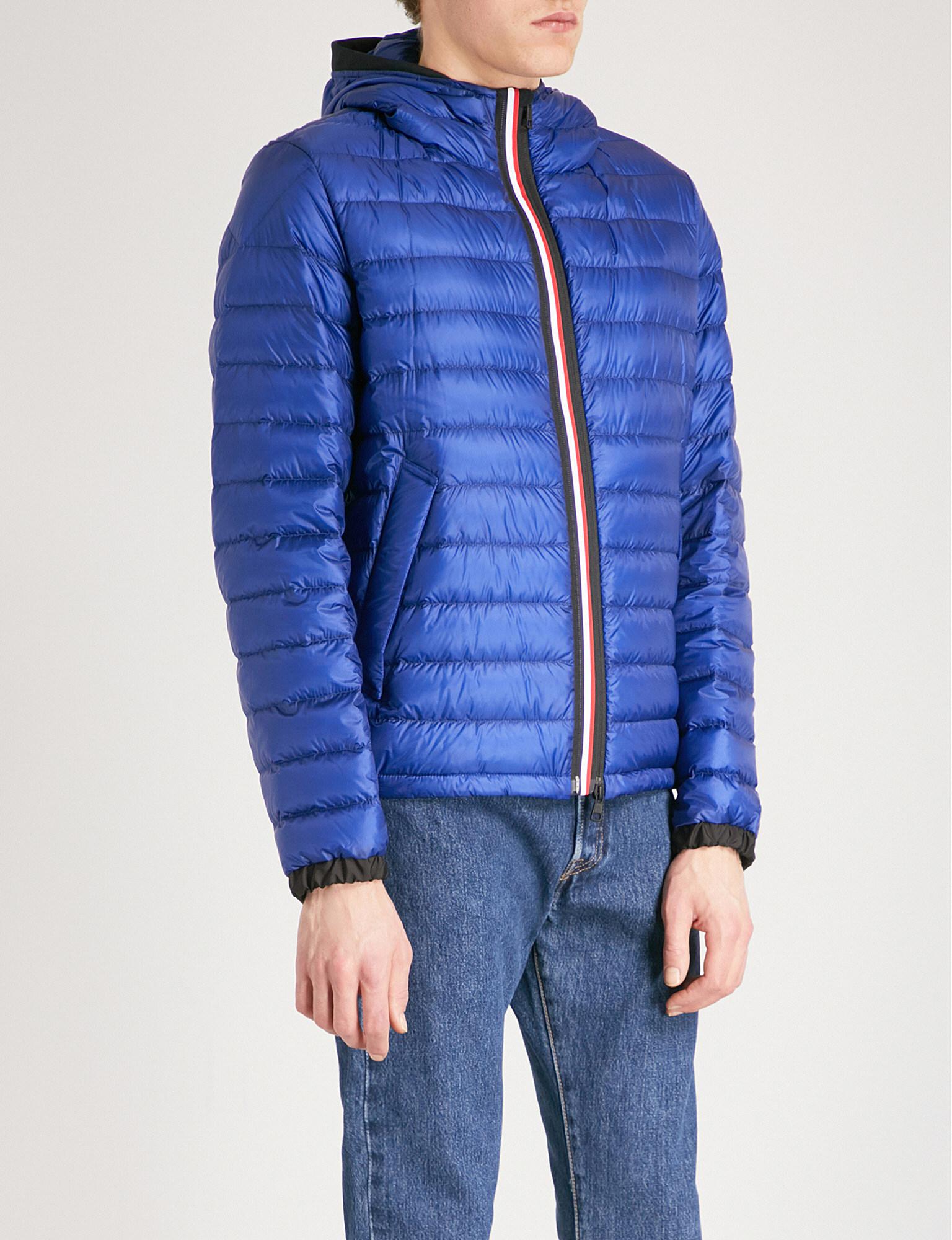 Moncler Goose Morvan Hooded Quilted Shell-down Jacket in Blue for Men ...