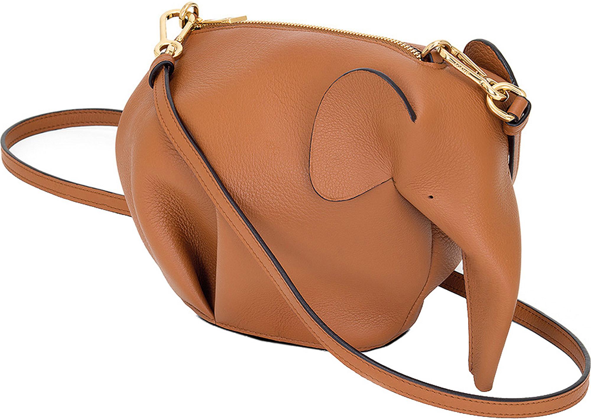 Loewe Elephant Minibag Leather Shoulder Bag in Brown | Lyst