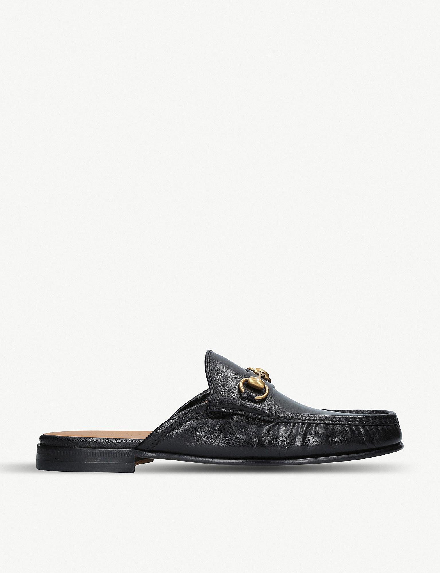 Gucci Roos Horsebit Open Back Leather 