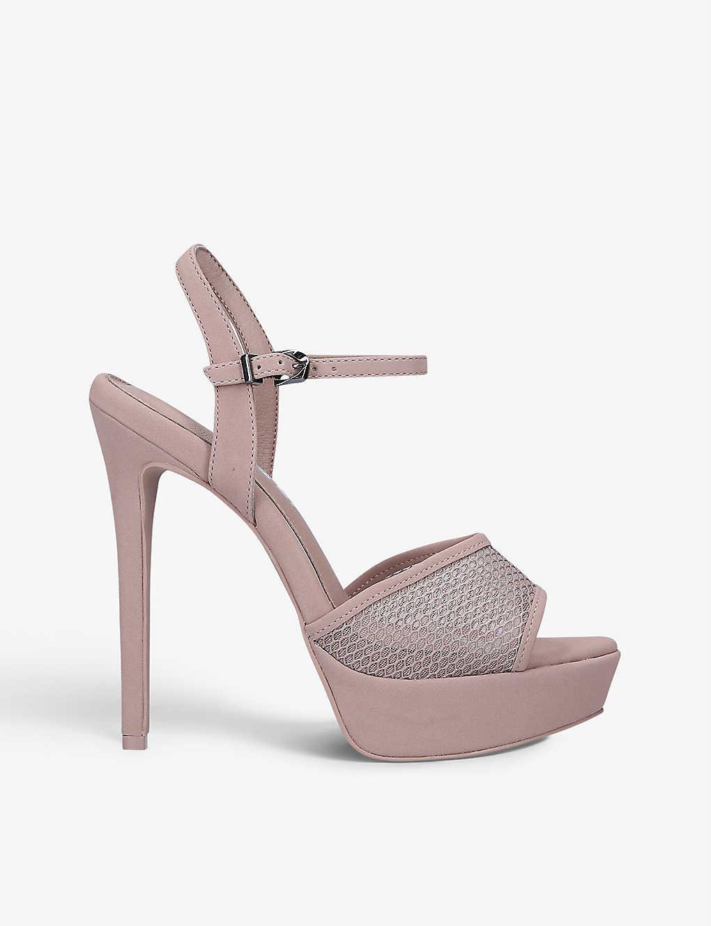 Carvela Kurt Geiger Catch Mesh-strap Platform-heel Faux-leather Sandals in  Pink | Lyst