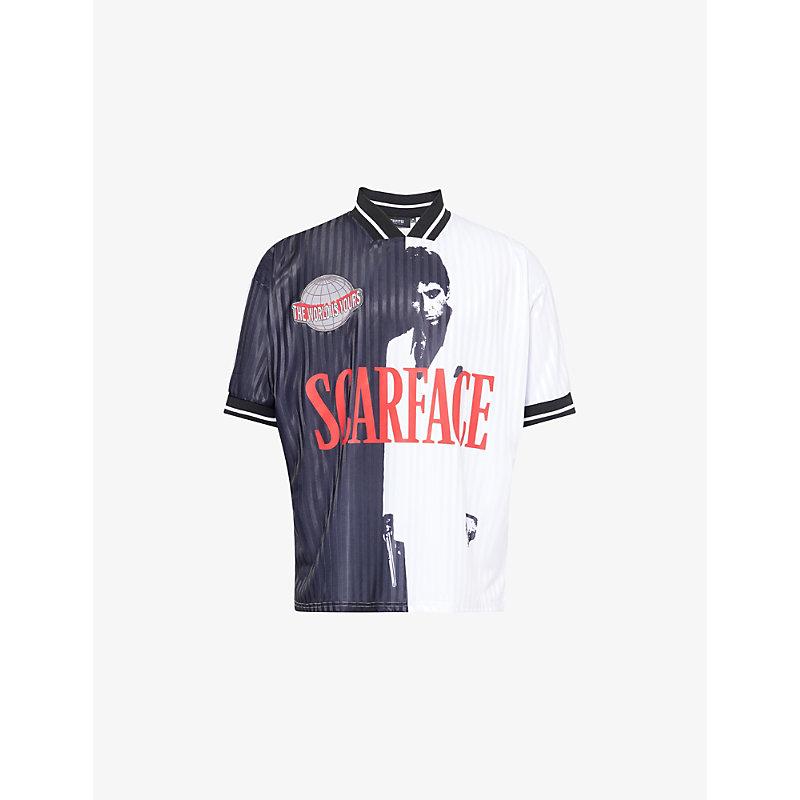 Trapstar X Scarface Graphic-Print Jersey T-Shirt in Blue for Men