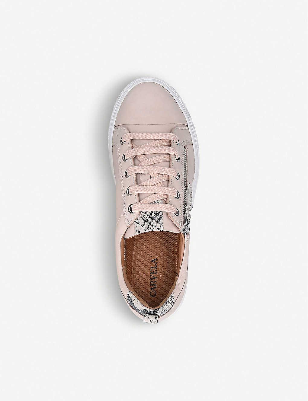 carvela snakeskin trainers
