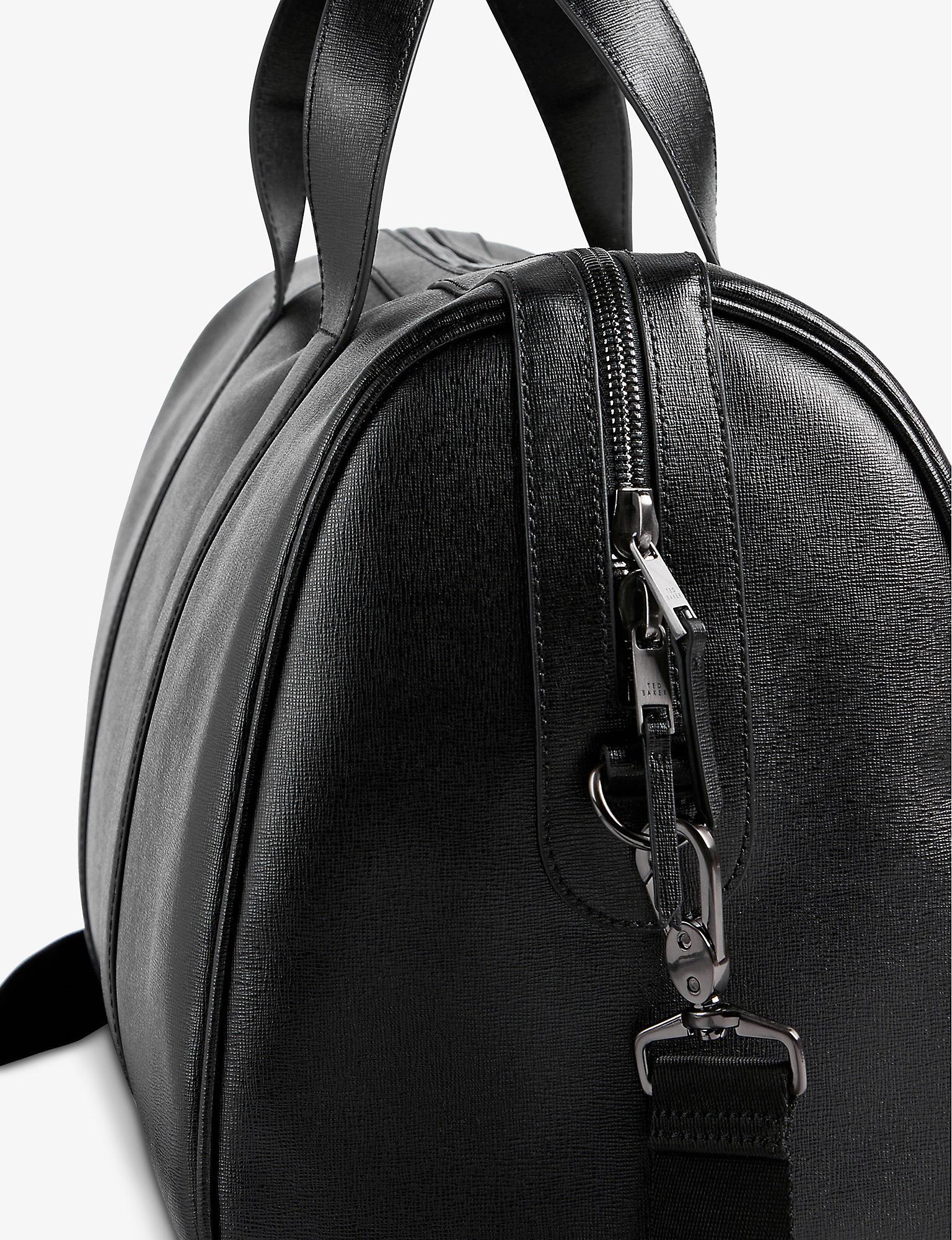 ted baker black leather holdall