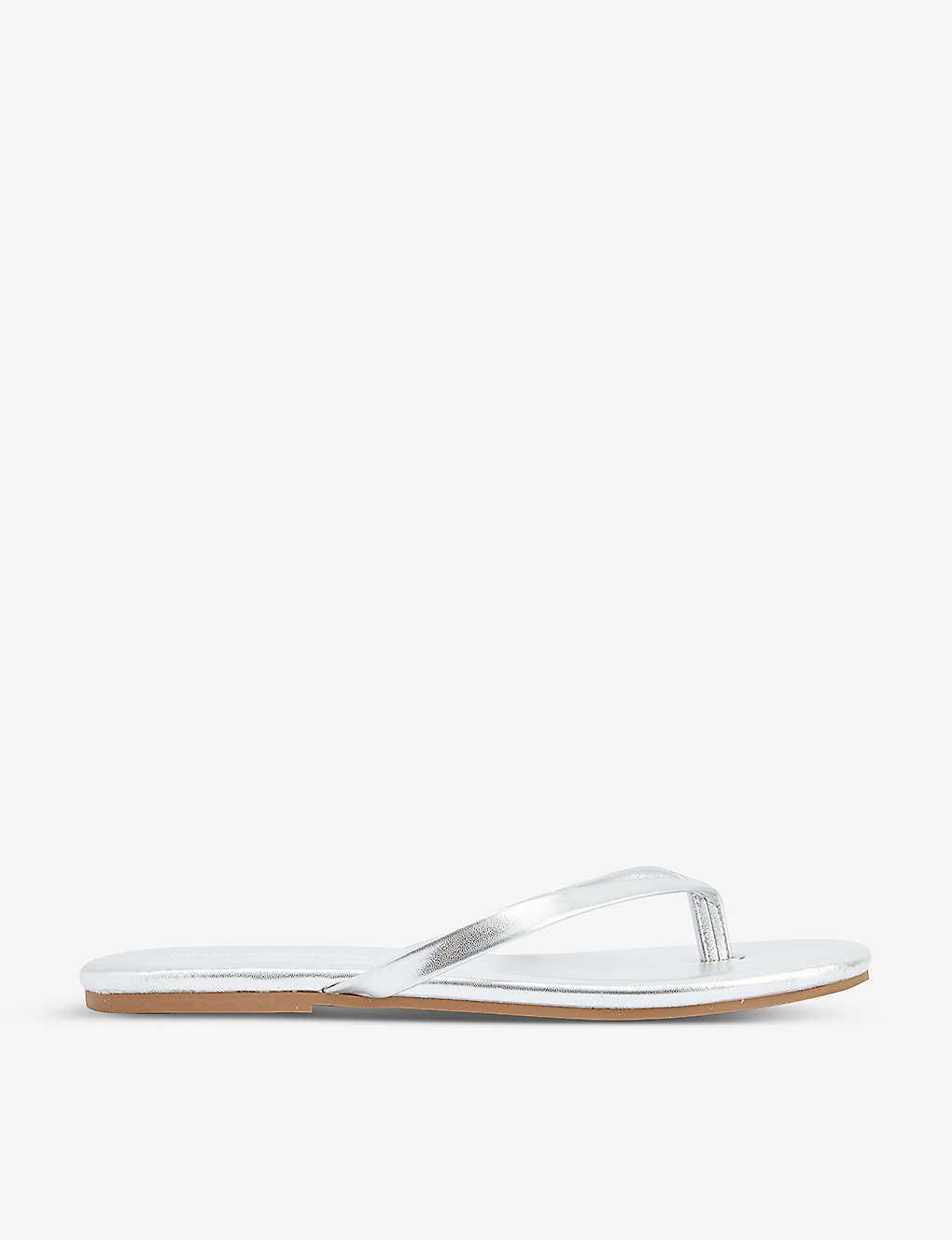 Melissa Odabash Branded Leather Sandals in White | Lyst
