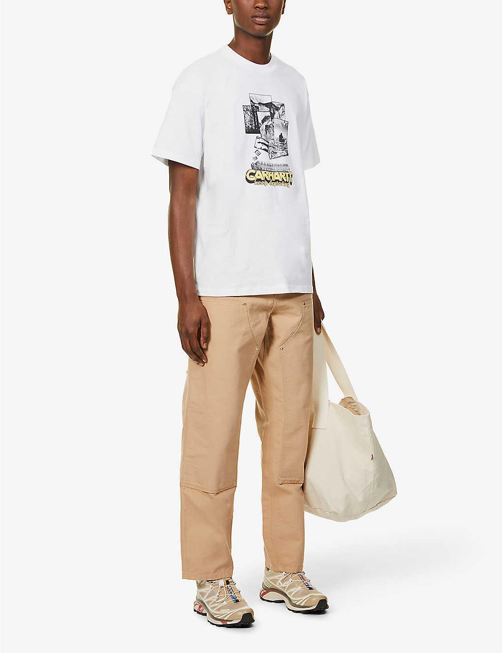 Carhartt WIP Keep Exploring Graphic-print Organic Cotton T-shirt in White  for Men - Lyst