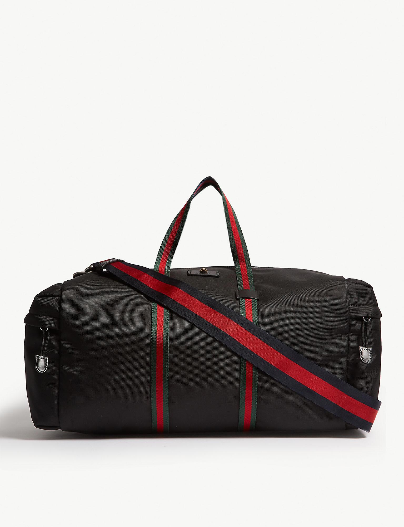 Gucci Technical Canvas Duffle Bag in Black for Men | Lyst