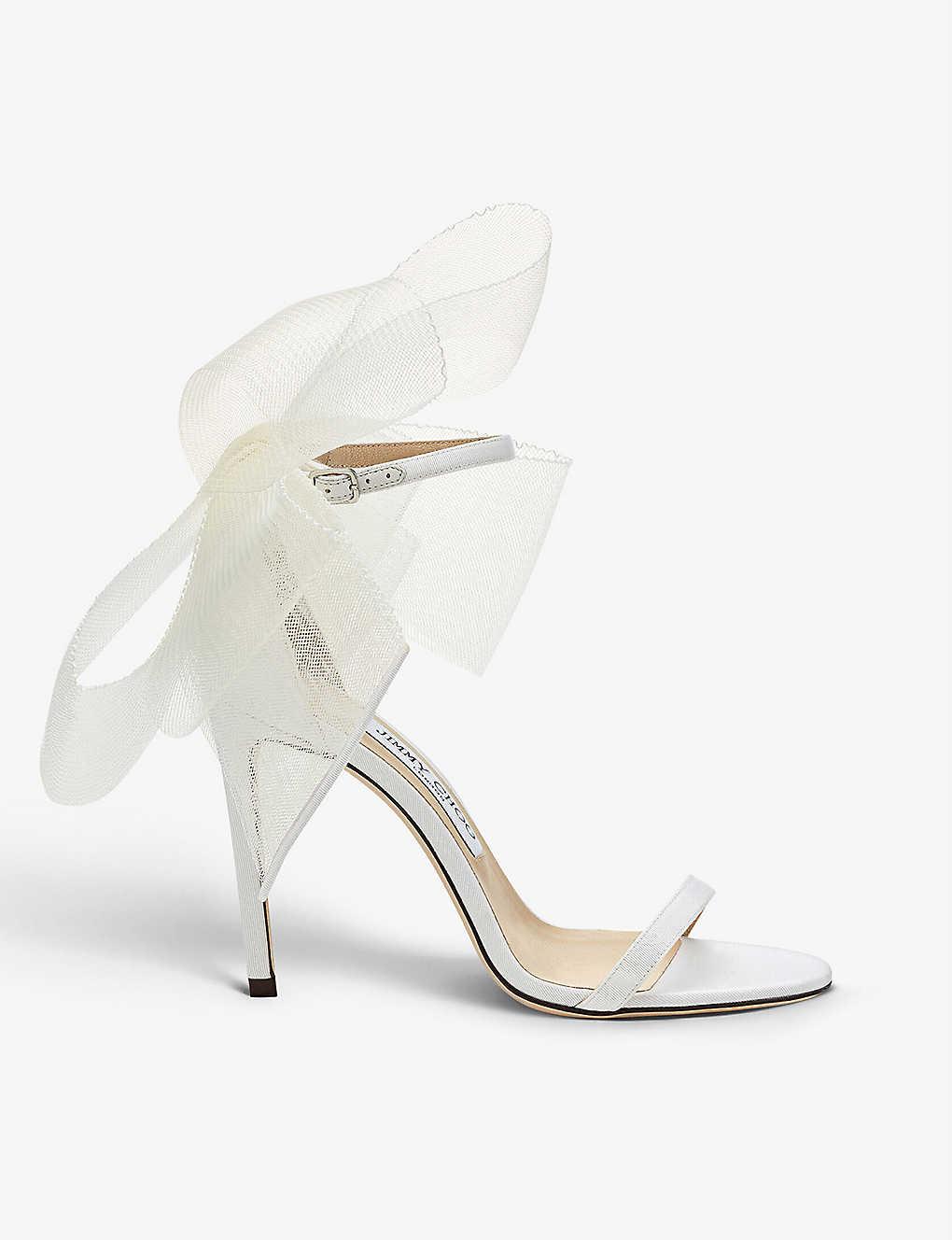 jimmy choo white flat sandals