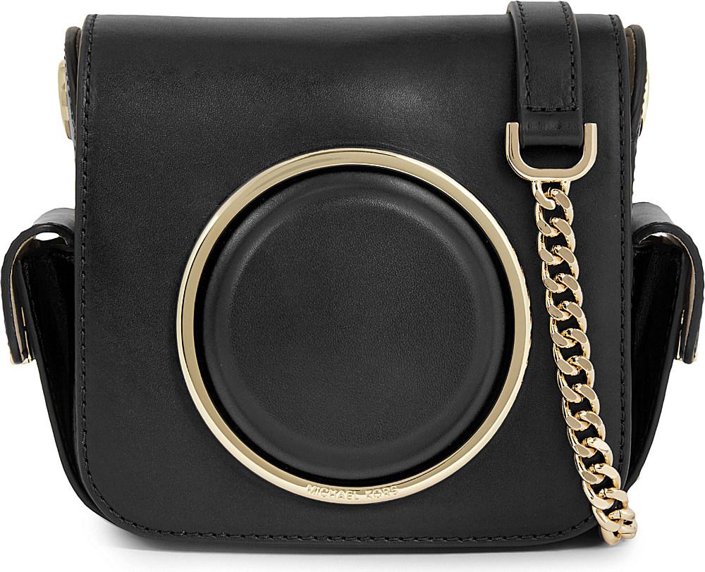 Michael Michael Kors Crossbody Leather Camera Bag Black Literacy Basics