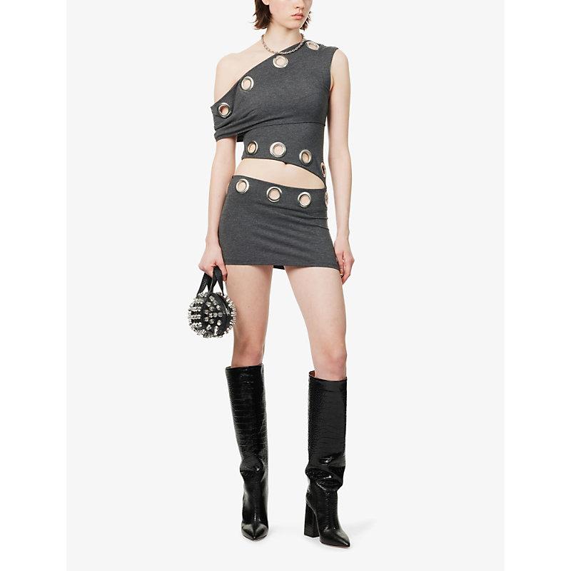 jaded london zarco asymmetric mini dress with eyelets Zarco Asymmetric Mini Dress with Eyelets Jaded London
