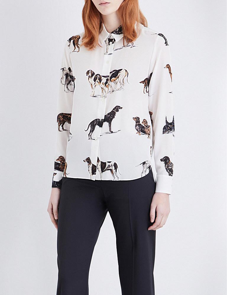 dog print shirt women's