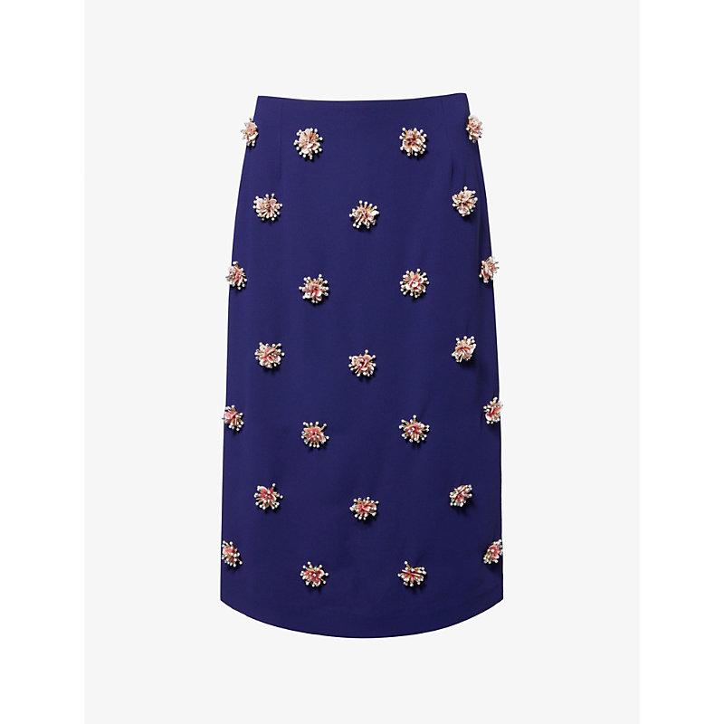 スカート DRIES VAN NOTEN EMBROIDERED COTTON MIDI SKIRT DRIES VAN NOTEN Pleated printed silk-blend midi skirt | NET