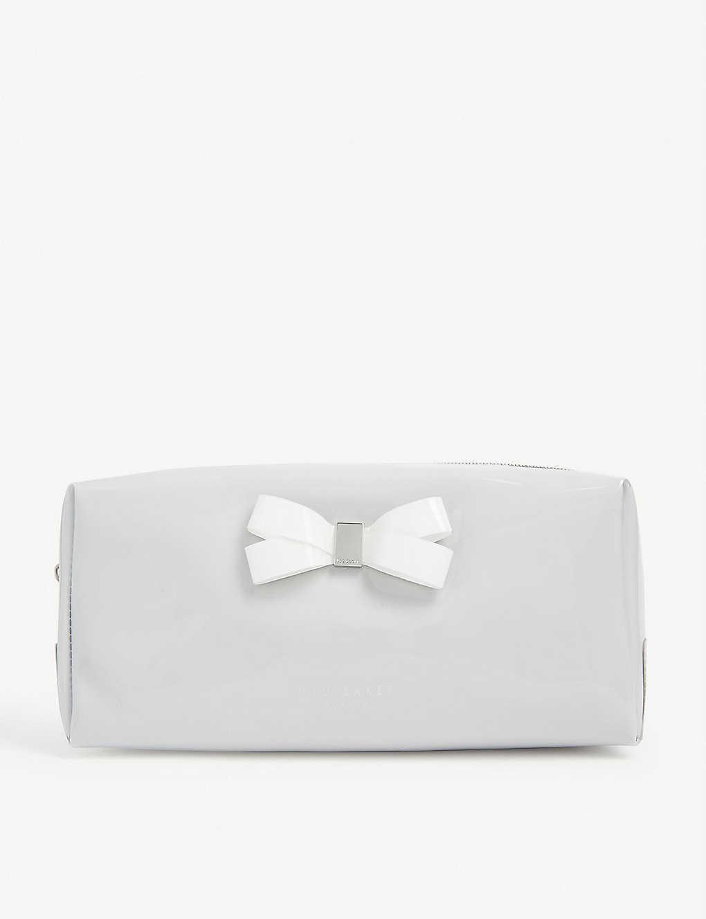 Ted Baker Grey Cahira Bow Detail Wash Bag 1 Size in Gray - Lyst