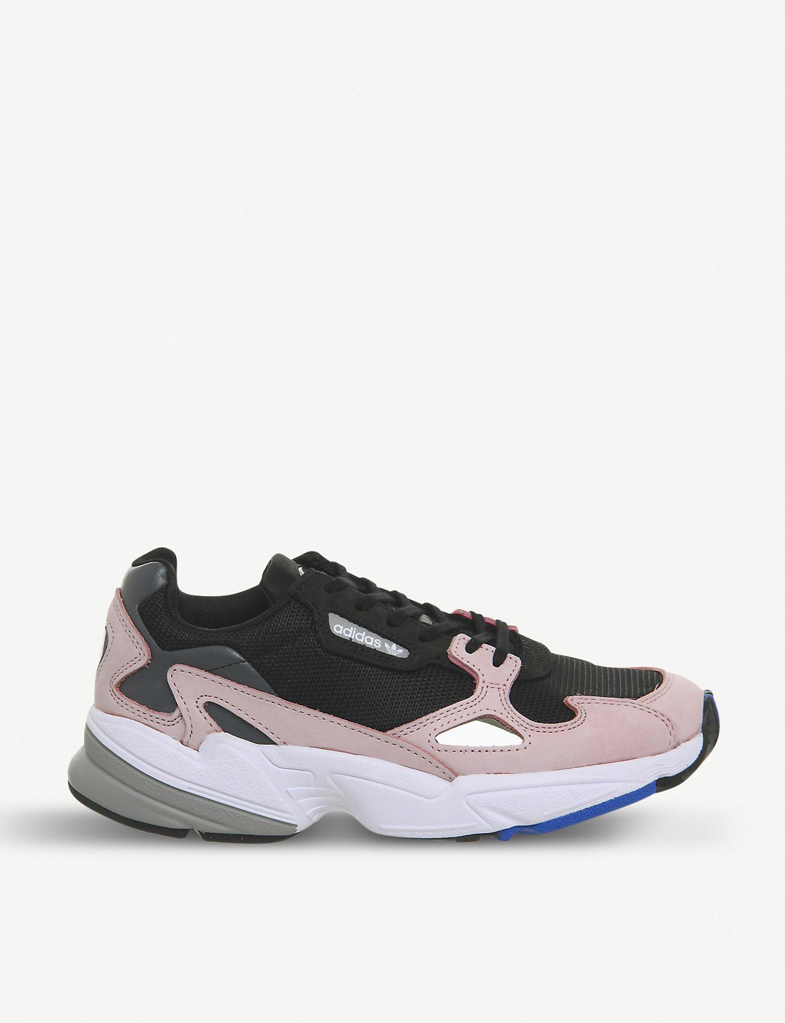 adidas falcon suede and mesh trainers