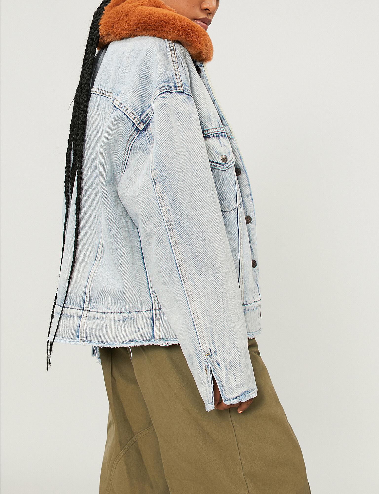 levis denim jacket fur collar