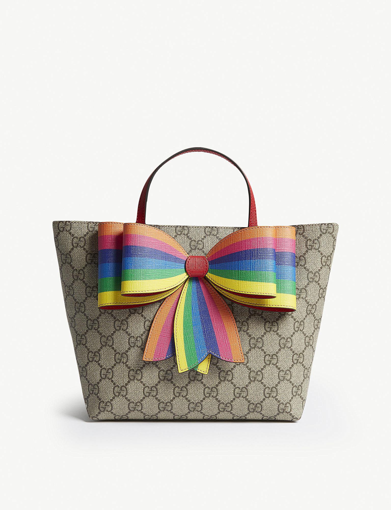Gucci rainbow sale bow tote