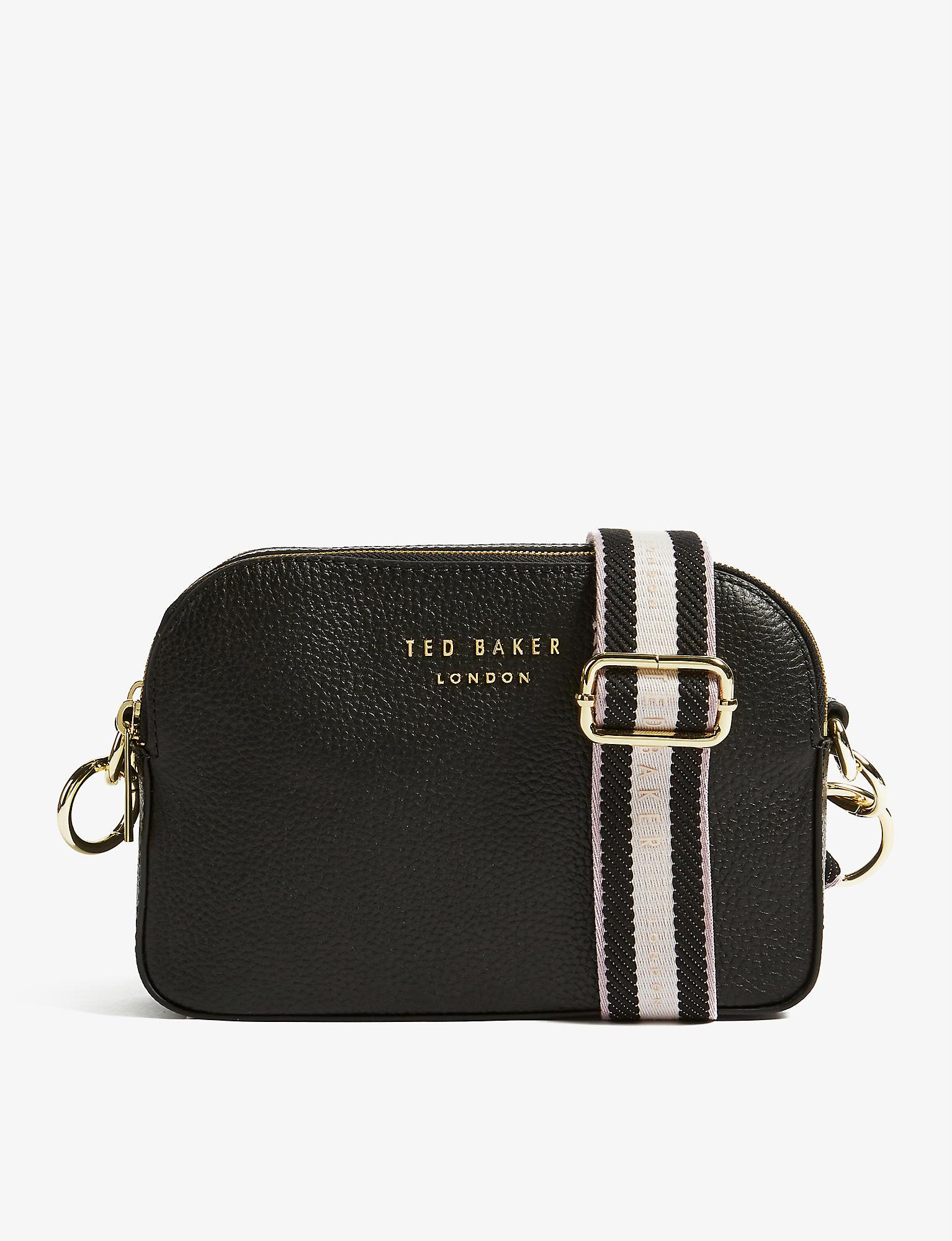 Ted Baker Amerrah Grained Leather Camera Bag in Black | Lyst