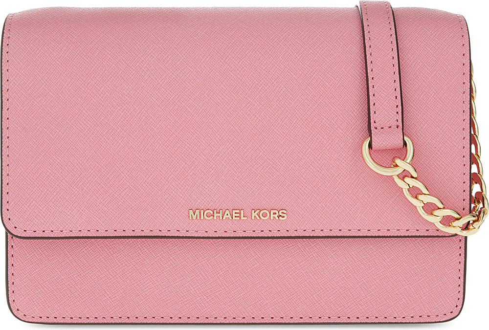 MICHAEL Michael Kors Daniela Small Leather Cross-body Bag in Pink