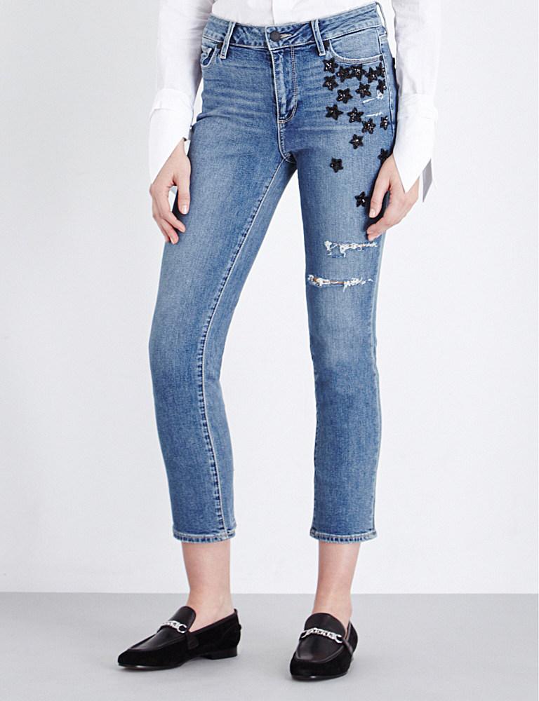 star embellished jeans