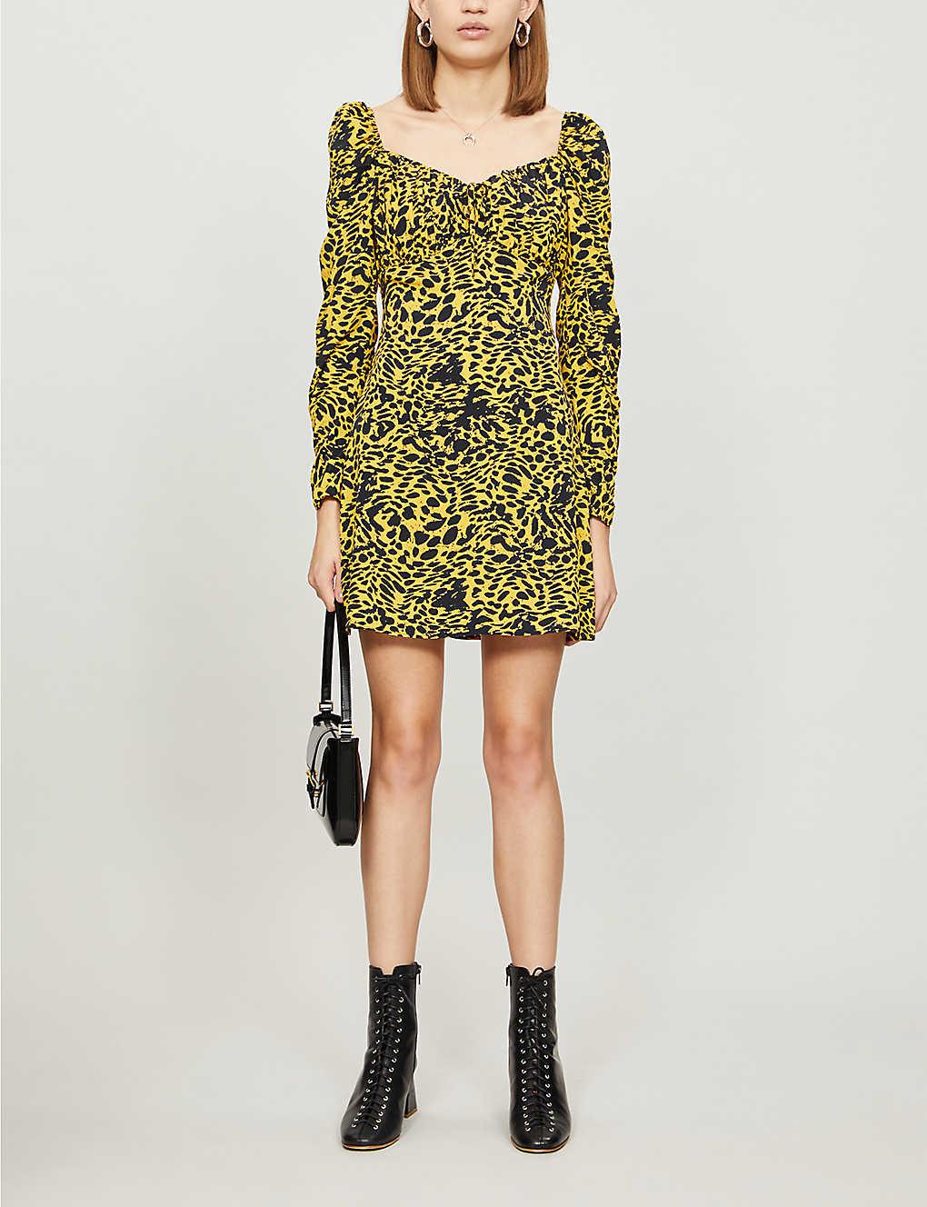 yellow tiger print dress