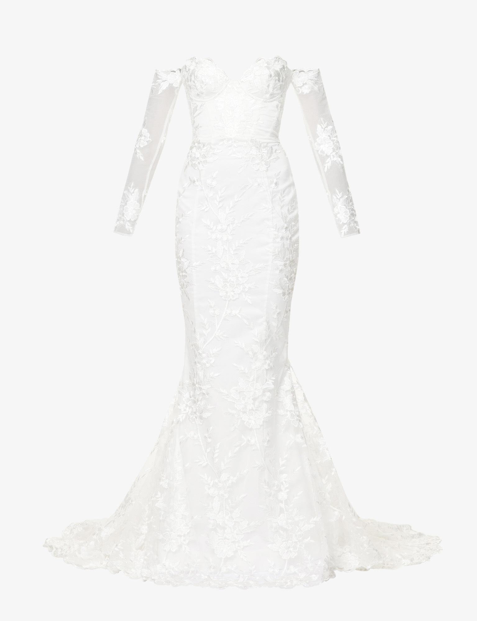 House Of Cb Isabelle Florallace Bridal Gown in White Lyst